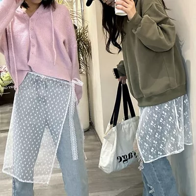 Lace-up Lap Over Skirts Lace Splicing Bandage Skirt Harajuku Skirt  Women • £5.02