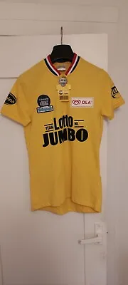 Joop Zoetemelk Team Lotto Jumbo Cycling Shirt Jersey 1/4 Zip Men • $25