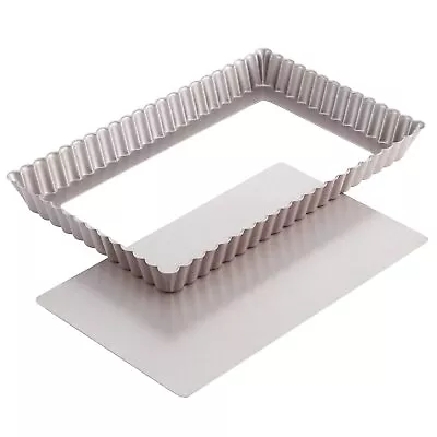 Rectangle Tart Pan 7x11-Inch With Removable Loose Bottom Non-Stick Oblong Qu... • $43.31