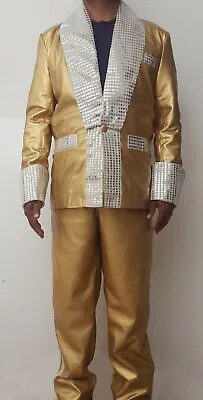 Elvis Presley 1950 Gold Lame Suit  Rock N Roll King Tribute Artist  • $114.99