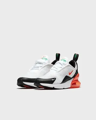 Kids Unisex Nike Air Max 270 PS Trainers AO2372 107 White/Orange Size UK 11_13 • $138.28