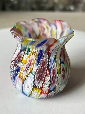 Millifiore Glass Miniature Vase Vintage • $48