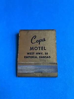 Vintage Matchbook:  Copa Motel - Emporia KS - 20 Strike - Worn • $4.29