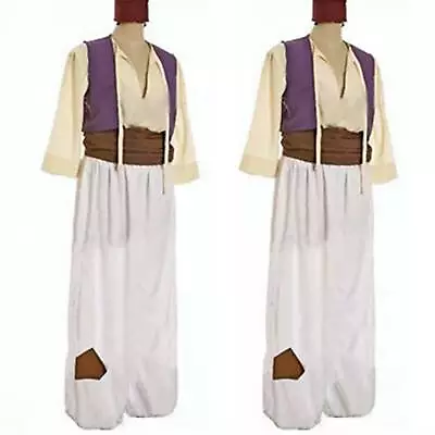 Adult Mens Arabian Prince Aladdin Genie Roleplay Cosplay Costume Set Fancy-Dress • £37.99