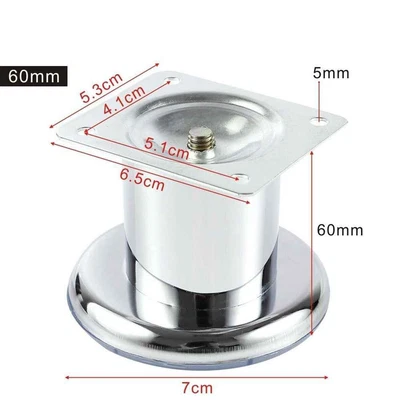 Raise Height Hardware Sofa Leveling Foot Furniture Legs Chrome Legs Table Feet • £6.07