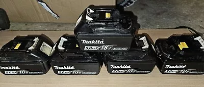 5xmakita 18v Battery 5.0ah Genuine • £205
