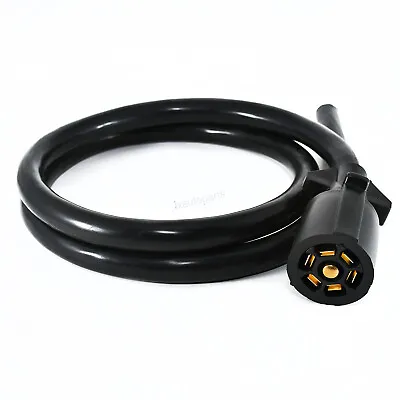 7Way Round Trailer Plug Wire Connector Inline 4 Feet Copper Cord Harness Adapter • $23.99
