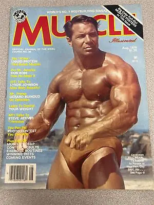 MUSCLE TRAINING ILLUSTRATED Bodybuilding Magazine BILL PEARL With Poster 8-78 • $10