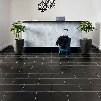 £45 • Buy Karndean Palio Gluedown - Black Slate Tile PVT1201 = 1 Box 3.34m2