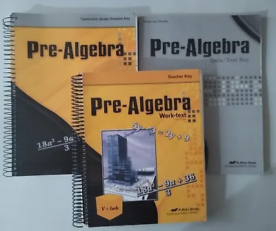 A Beka Pre-Algebra 8th Grade-Solution Key Teacher Key Quiz/Test Key - Third Ed • $29.99