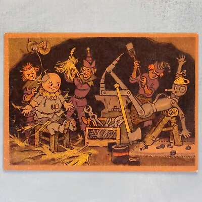 Wizard Of Oz. Blacksmith. Tin Woodman Scarecrow. Russian Postcard 1962🦁 • £11.58