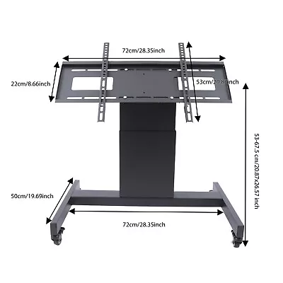 Mobile TV Cart TVs Rolling TV Stand With Height Adjustable Shelf For Flat Panel  • $99