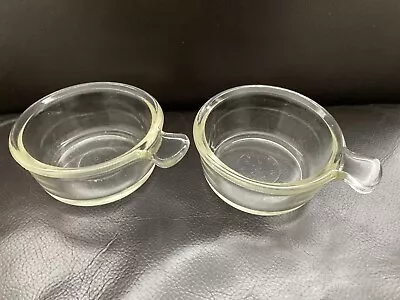 2 X Vintage JP Pyrex Lug Handle Ramekins 1482 ‘Made In England’ • £3