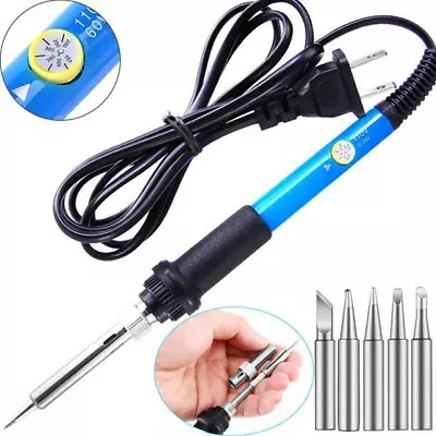 Soldering Iron Electric Gun Solder Wire 60W Temperature Adjust PASTE FLUX Kit • $6.99