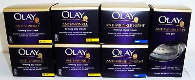 OLAY ANTI-WRINKLE FIRMING DAY CREAM 50ML X 4 + NIGHT CREAM X 2 + EYE GEL - NEW • $63.33