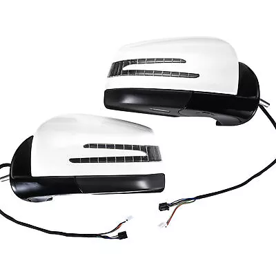 Pair White Side Door Mirror For 2005-2011 Mercedes Benz M GL Class ML63 ML350 • $235.88