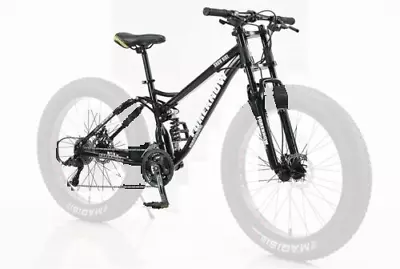 $339 • Buy High Carbon 24  Fat Bike Frame Full Suspension With Handlebar Derailleurs