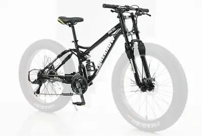$389 • Buy High Carbon 26  Fat Bike Frame Full Suspension With Handlebar Derailleurs
