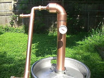 Beer Keg Kit 2  Inch Pipe Copper Moonshine Still Pot Still Distillation Column • $179.79