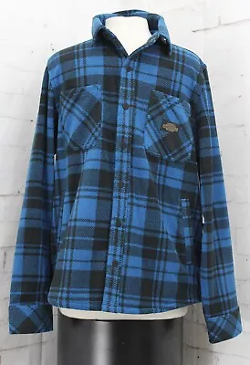 686 Sierra Fleece Button-Up Flannel Men's XL Moroccan Blue Plaid New • $69.97