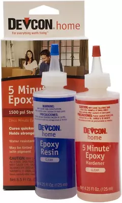 Devcon Epoxy 5 Minute Epoxy 2 Bottles Net 8.5 Fl Oz (250Ml) • $31.29