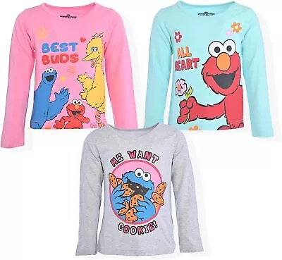 Sesame Street Girls Elmo Cookie Monster And Big Bird 3 Pack Long Sleeve Shirts  • $58.88