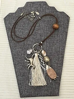 Chico’s Audrina Monkey /Shell / Tassel Necklace • $9