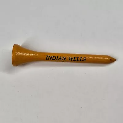 Golf Tee Indian Wells Country Club CA Vintage Wooden • $9.99