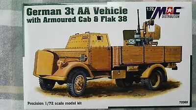£16 • Buy Mac Distribution 72069 1/72 German 3t AA Vehicle With Armoured Cab & Flak 38