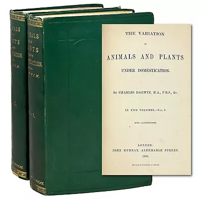 Variation Of Animals & Plants Under Domestication Charles Darwin. First Edition • $2000