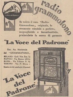 V2273 Radio Gramophone The Voice Of Owner - 1931 Advertising Age - Vintage To • $8.97