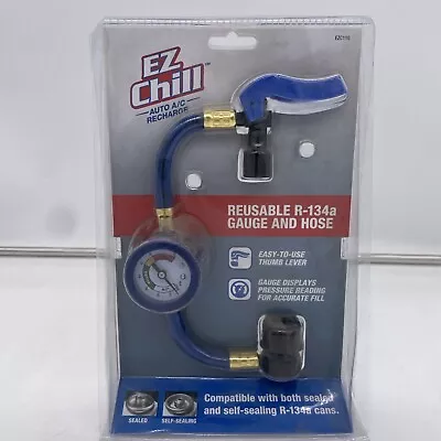 InterDynamics EZ Chill Auto A/C Recharge/Reusable R134a Gauge&Hose Kit Free Ship • $18