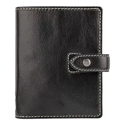 Malden Organizer Pocket Size Black - Tactile Full Grain Buffalo Leather S... • $118.11