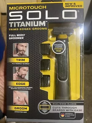 Micro Touch Solo Titanium Grooming Trimmer For Men - Black Full Body Groomer • $20
