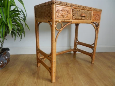 £60 • Buy Vintage Rattan And Wicker Hall Table