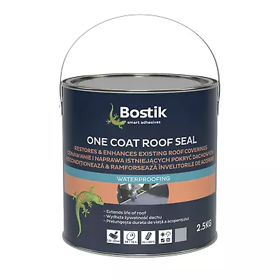 £19.99 • Buy Bostik GREY One Coat Flexi Roof Seal Fibre Reinforced Waterproof Coating 2.5kg