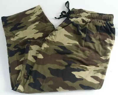 Croft Barrow Pajama Pants Men 2XB Big Tall Extra Soft Fleece Pockets Camouflage • $17.99