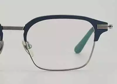 Large Blue Silver Browline Glasses Combination Vintage Style Glasses Malcolm X • $134