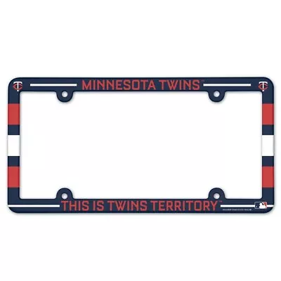 MINNESOTA TWINS THIS IS TWINS TERRITORY 6 X12  LICENSE PLATE FRAME WINCRAFT 👀 • $11
