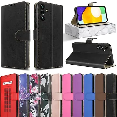 For Samsung Galaxy A04S Case Leather Wallet Magnetic Flip Stand Phone Cover • £3.99
