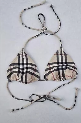 Burberry Bikini Top Of Swimsuit Size M Beach Nova Check • $80