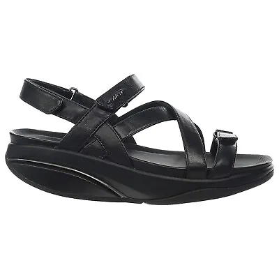 Mbt Kiburi Black Womens Leather Comfort Back-friendly Strappy Sandals • $182.67