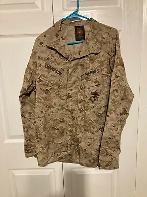 USMC Woodland Marpat Camo Blouse Shirt Marine Corps MED-REG SEE PHOTOS • $10.28