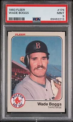 1983 Fleer Red Sox WADE BOGGS Rookie #179 PSA 9 • $29.99
