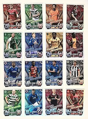 Match Attax Spfl 2022/23 22-23 Full Set Of All 16 Mega Booster Foil Cards • £1.45