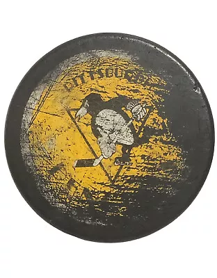 1985-1992 Pittsburgh Penguins Official Game Puck Ziegler Vintage NHL Trench Mfg • $20