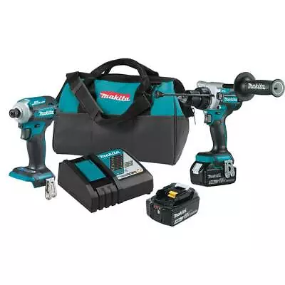 Makita XT288T 18V LXT Li-Ion Brushless Cordless Drill/Driver Combo Kit • $419