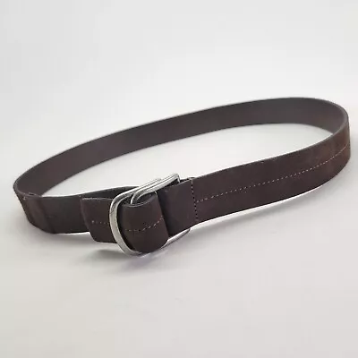 Banana Republic D Ring Belt 36 38 Suede Leather Split Hide Cow Brown • $20.66