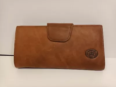 London Leather Goods Tan Brown Ladies Purse Wallet 19 X 10 Cm Real Leather • £12.50