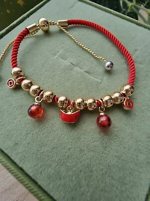 Lucky Red String Bracelet 18k Gold Plated Hypoallergenic Ajustuble  • £5